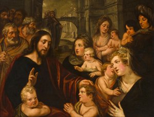 Christus zegent de kinderen
